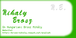 mihaly brosz business card